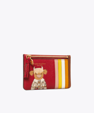 Tory Burch Ozzie The Ox Top-Zip Card Case