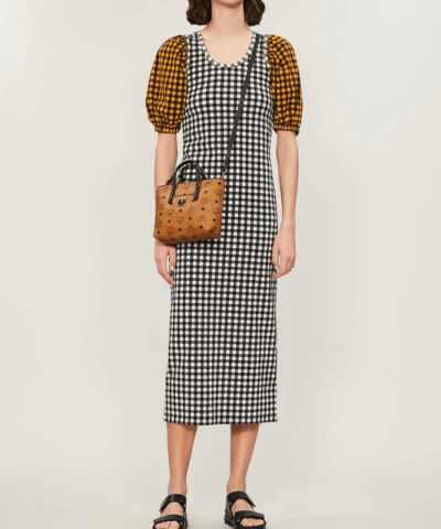 MCM Anya Mini Leather Tote Bag In Cognac