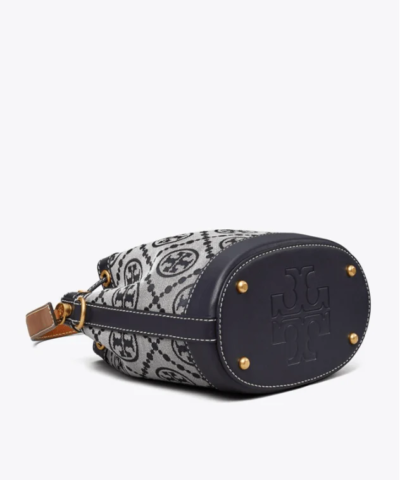 Tory Burch T Monogram Jacquard Bucket Bag, Tory Navy