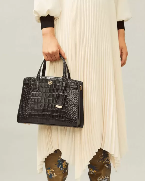 Tory Burch Walker Embossed Small Satchel