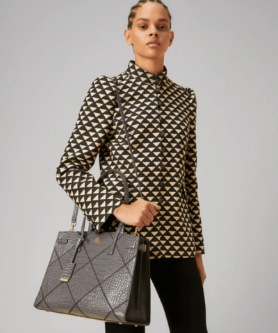 Tory Burch Walker Diamond Embossed Small Satchel