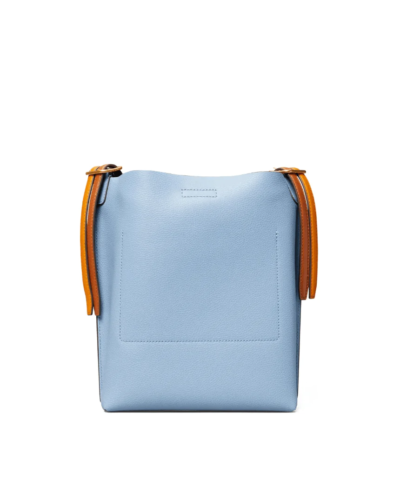 Tory Burch Perry Leather Bucket Bag, Blue