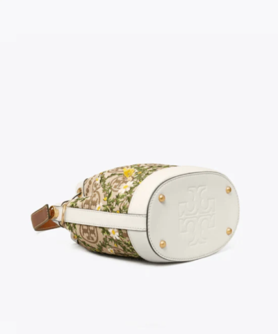 Tory Burch T Monogram Jacquard Embroidered Bucket Bag