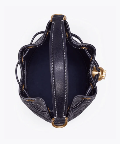 Tory Burch T Monogram Leather Mini Bucket Bag