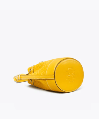 Tory Burch T Monogram Leather Mini Bucket Bag