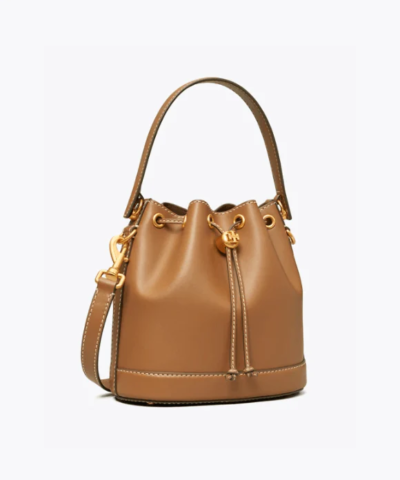 Tory Burch T Monogram Leather Bucket Bag