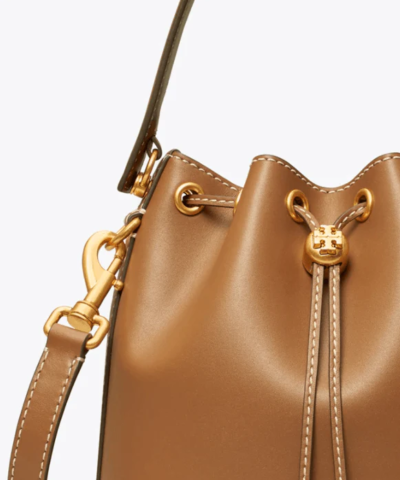 Tory Burch T Monogram Leather Bucket Bag
