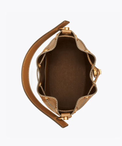 Tory Burch T Monogram Leather Bucket Bag