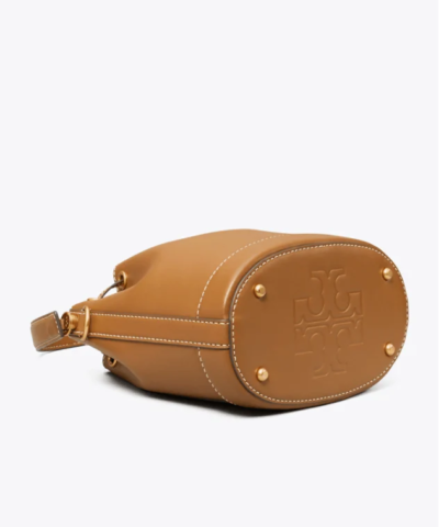 Tory Burch T Monogram Leather Bucket Bag