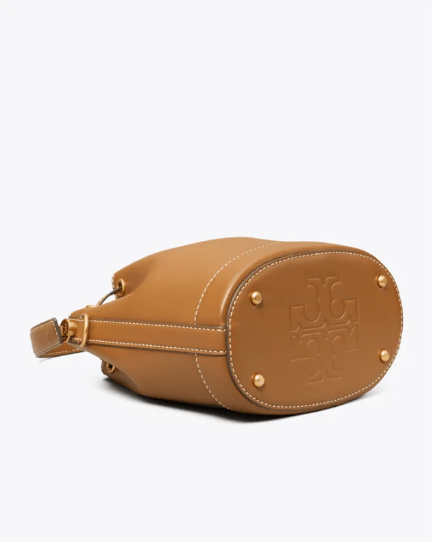 Tory Burch T Monogram Leather Bucket Bag