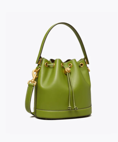 Tory Burch T Monogram Leather Bucket Bag