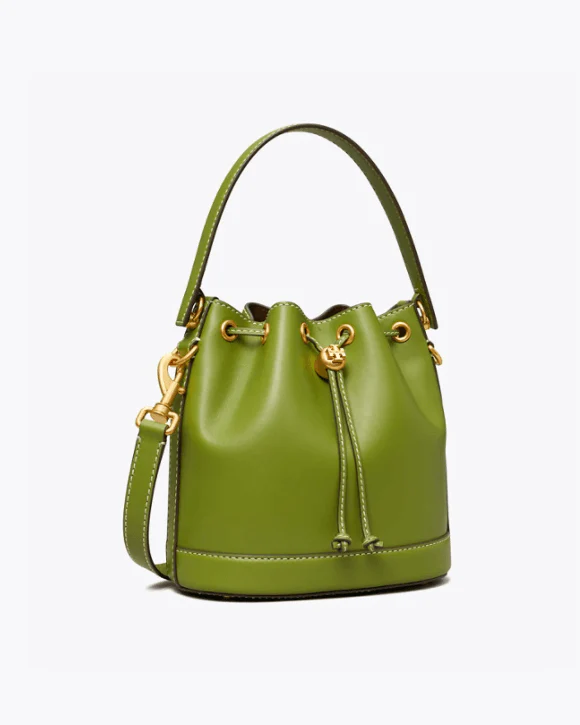 Tory Burch T Monogram Leather Bucket Bag