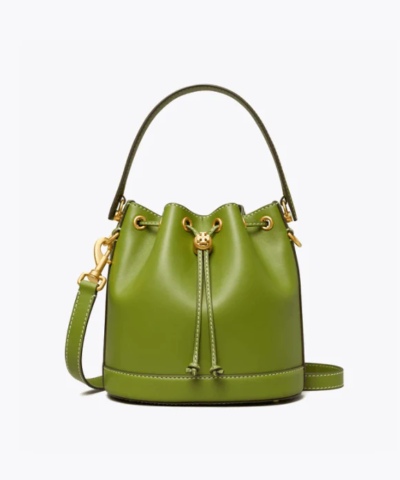 Tory Burch T Monogram Leather Bucket Bag