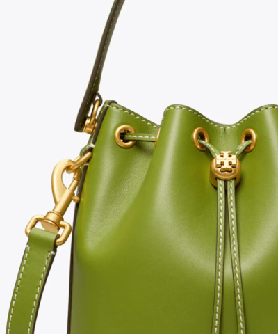 Tory Burch T Monogram Leather Bucket Bag