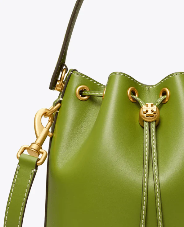 Tory Burch T Monogram Leather Bucket Bag