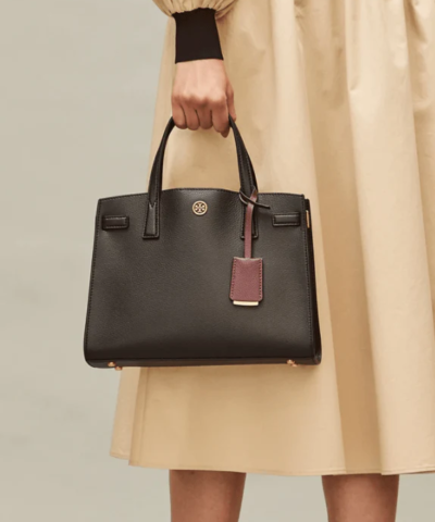 Tory Burch Walker Small Satchel, Black