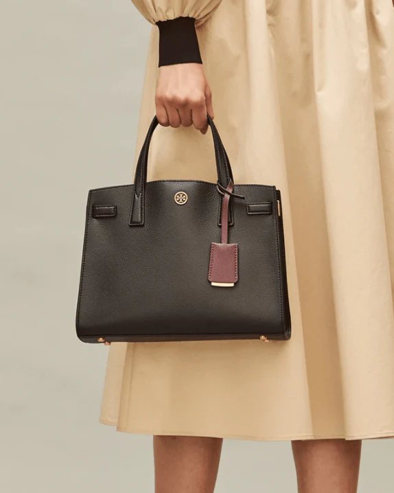 Tory Burch Walker Small Satchel, Black