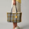 Tory Burch Perry Plaid Triple-Compartment Tote