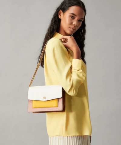 Tory Burch Robinson Colorblock Double Strap Convertible Bag