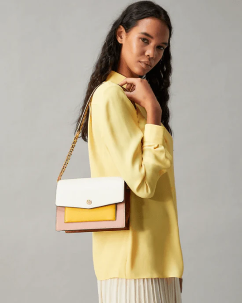 Tory Burch Robinson Colorblock Double Strap Convertible Bag