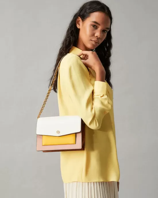 Tory Burch Robinson Colorblock Double Strap Convertible Bag