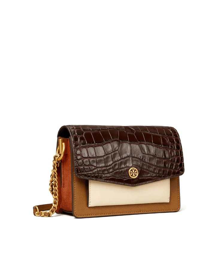 Tory Burch Mini Robinson Colorblock Leather Shoulder Bag