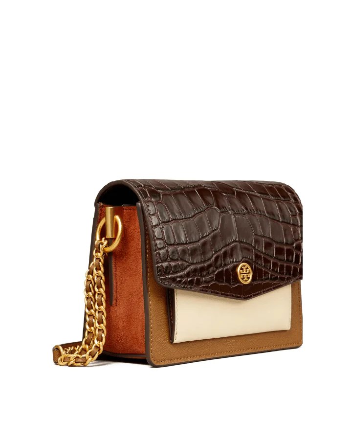 Tory Burch Mini Robinson Colorblock Leather Shoulder Bag