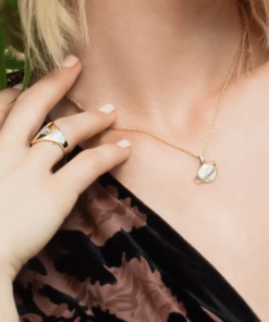 Apm Monaco Planet Adjustable Necklace - Yellow Silver