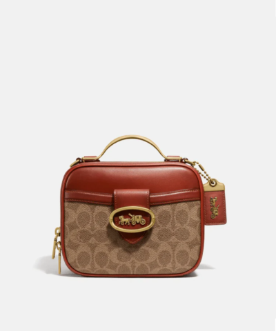 Coach Riley Lunchbox Bag In Colorblock Signature Canvas