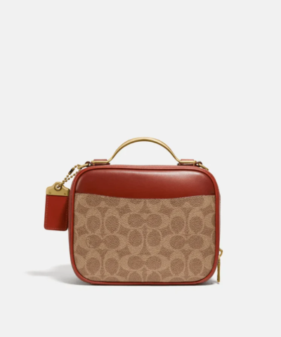 Coach Riley Lunchbox Bag In Colorblock Signature Canvas