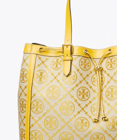 Tory Burch T Monogram Jacquard Tote Bag, Goldfinch