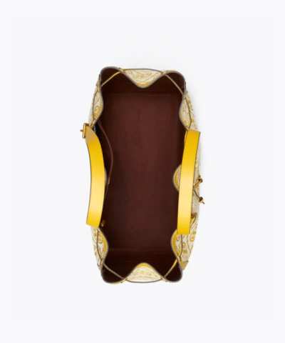 Tory Burch T Monogram Jacquard Tote Bag, Goldfinch