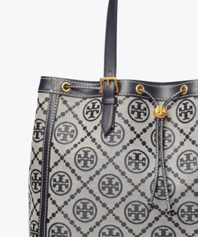 Tory Burch T Monogram Jacquard Tote Bag, Tory Navy