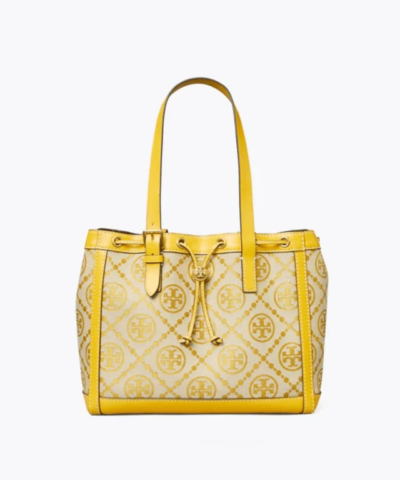 Tory Burch T Monogram Jacquard Small Tote Bag, Goldfinch