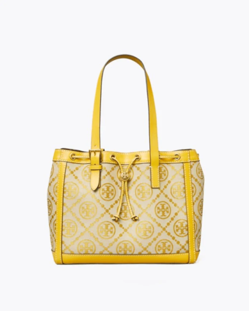 Tory Burch T Monogram Jacquard Small Tote Bag, Goldfinch