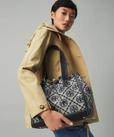 Tory Burch T Monogram Jacquard Small Tote Bag, Tory Navy