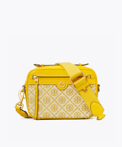 Tory Burch T Monogram Jacquard Camera Bag, Goldfinch