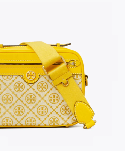 Tory Burch T Monogram Jacquard Camera Bag, Goldfinch