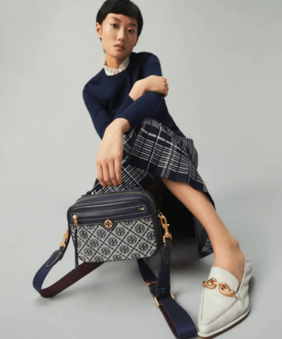 Tory Burch T Monogram Jacquard Camera Bag, Tory Navy