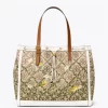 Tory Burch T Monnogram Jacquard Embroidered Tote Bag