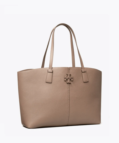 Tory Burch Mcgraw Tote Bag, Silver Maple