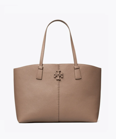 Tory Burch Mcgraw Tote Bag, Silver Maple