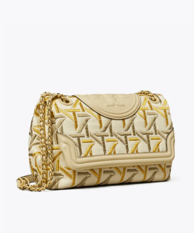Tory Burch Fleming Soft Embroidered Convertible Shoulder Bag