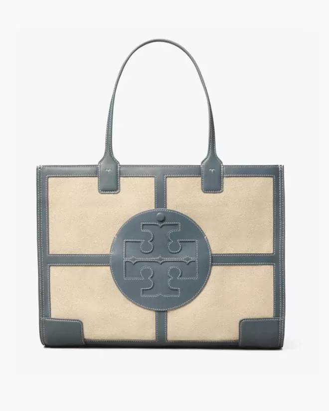 Tory Burch Ella Canvas Quadrant Tote Bag