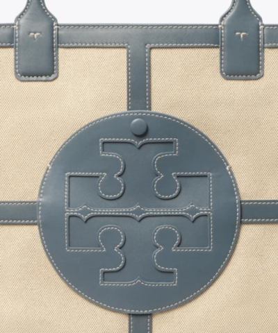 Tory Burch Ella Canvas Quadrant Tote Bag