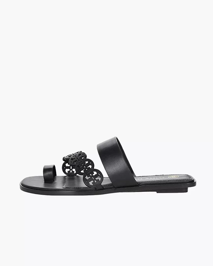 Tory Burch Tiny Miller Toe-Ring Slide, Leather