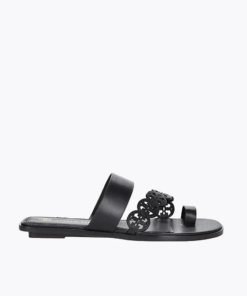 Tory Burch Tiny Miller Toe-Ring Slide, Leather