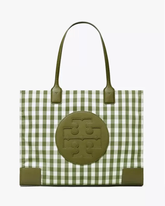Tory Burch Ella Gingham Tote Bag