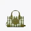 Tory Burch Ella Gingham Micro Tote Bag