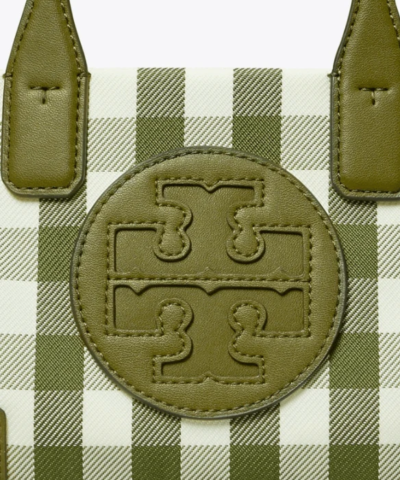 Tory Burch Ella Gingham Micro Tote Bag
